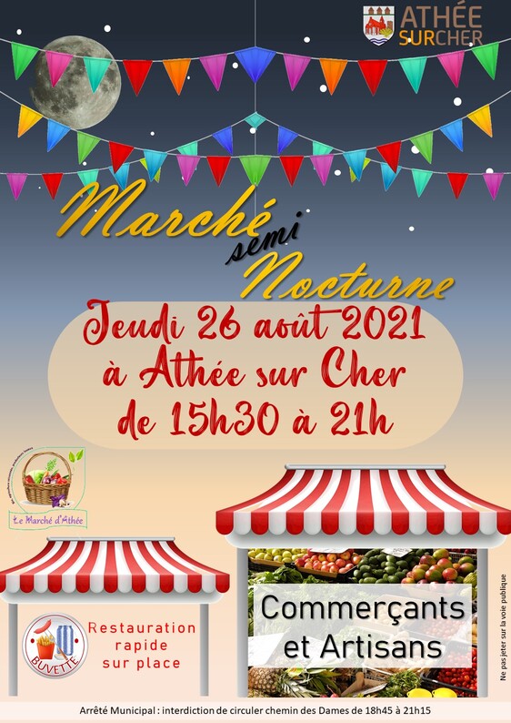 marché d'Athée sur Cher nocturne
