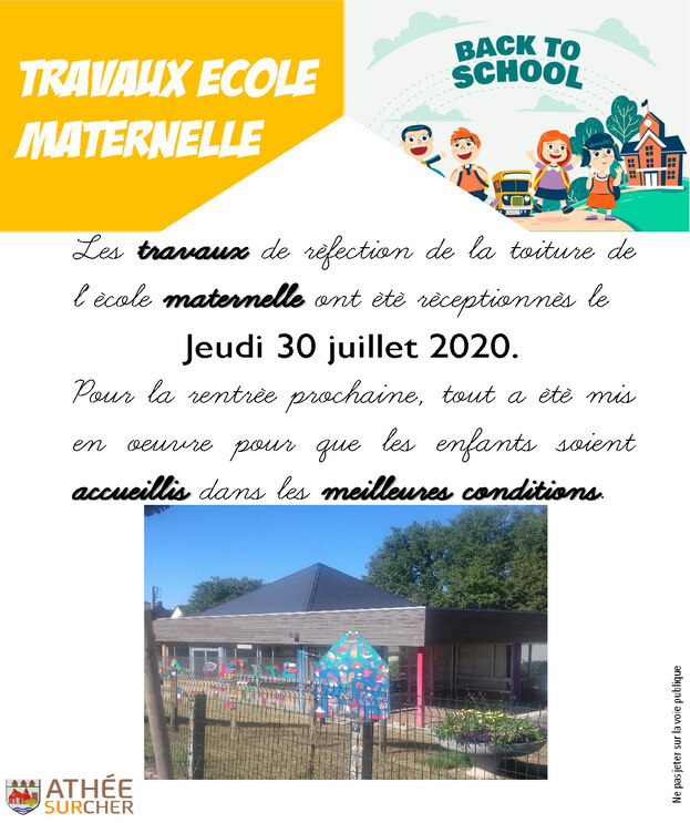 Travaux école maternelle