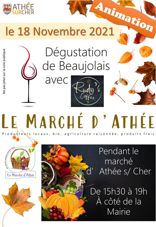 marché d'Athée sur Cher automne 2021
