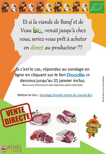 sondage viande de boeuf et veau bio local